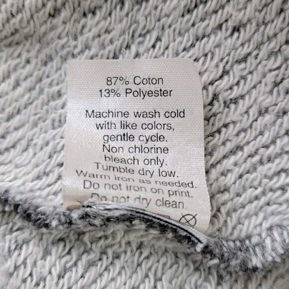 J Crew Sweatshirt Women Size S Geometric Crew Neck Drop Shoulder Oversized Gray - Picture 10 of 14